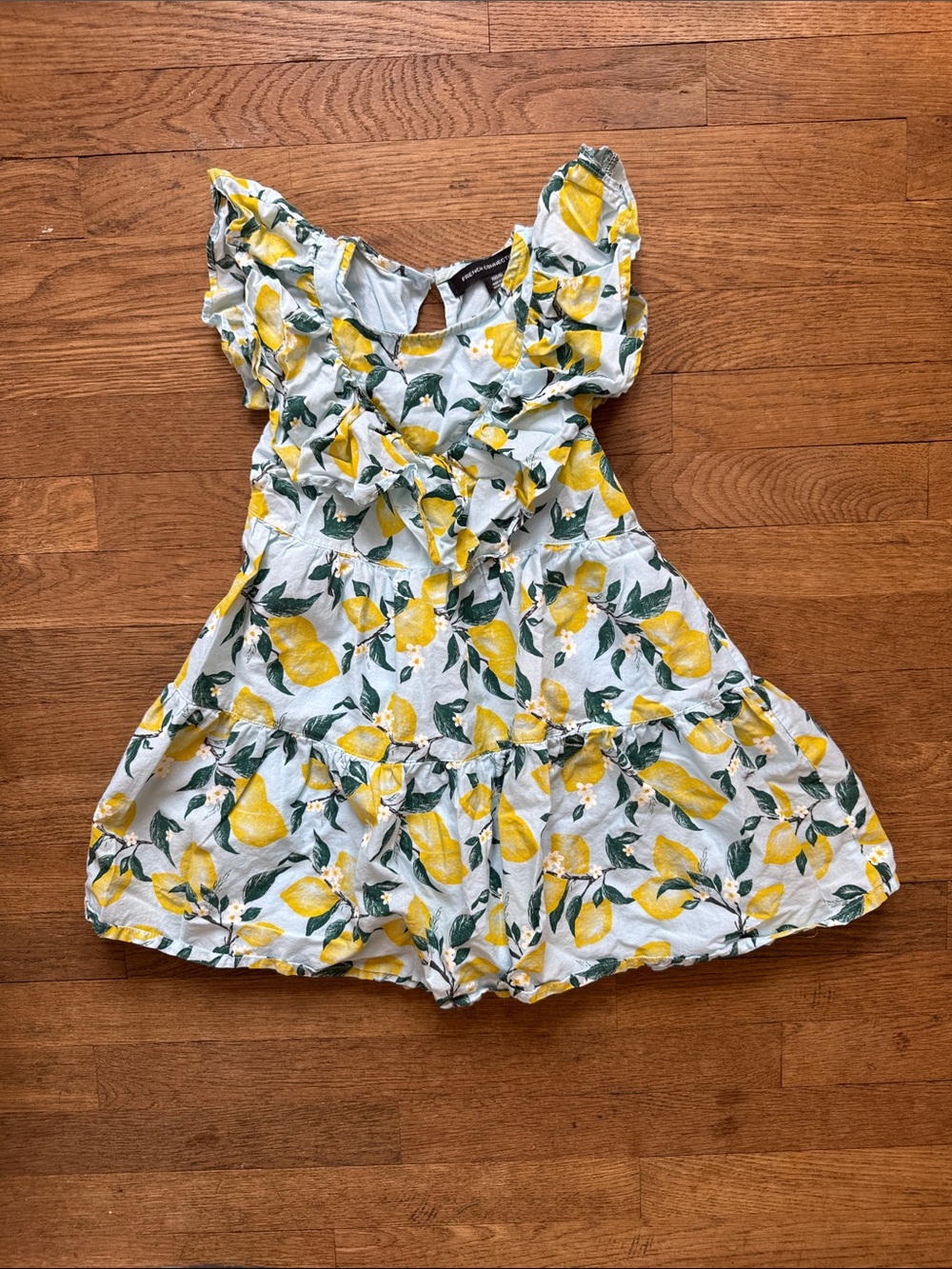 French Connection light blue Sundress with Lemon Print. Size 5/6. Like new